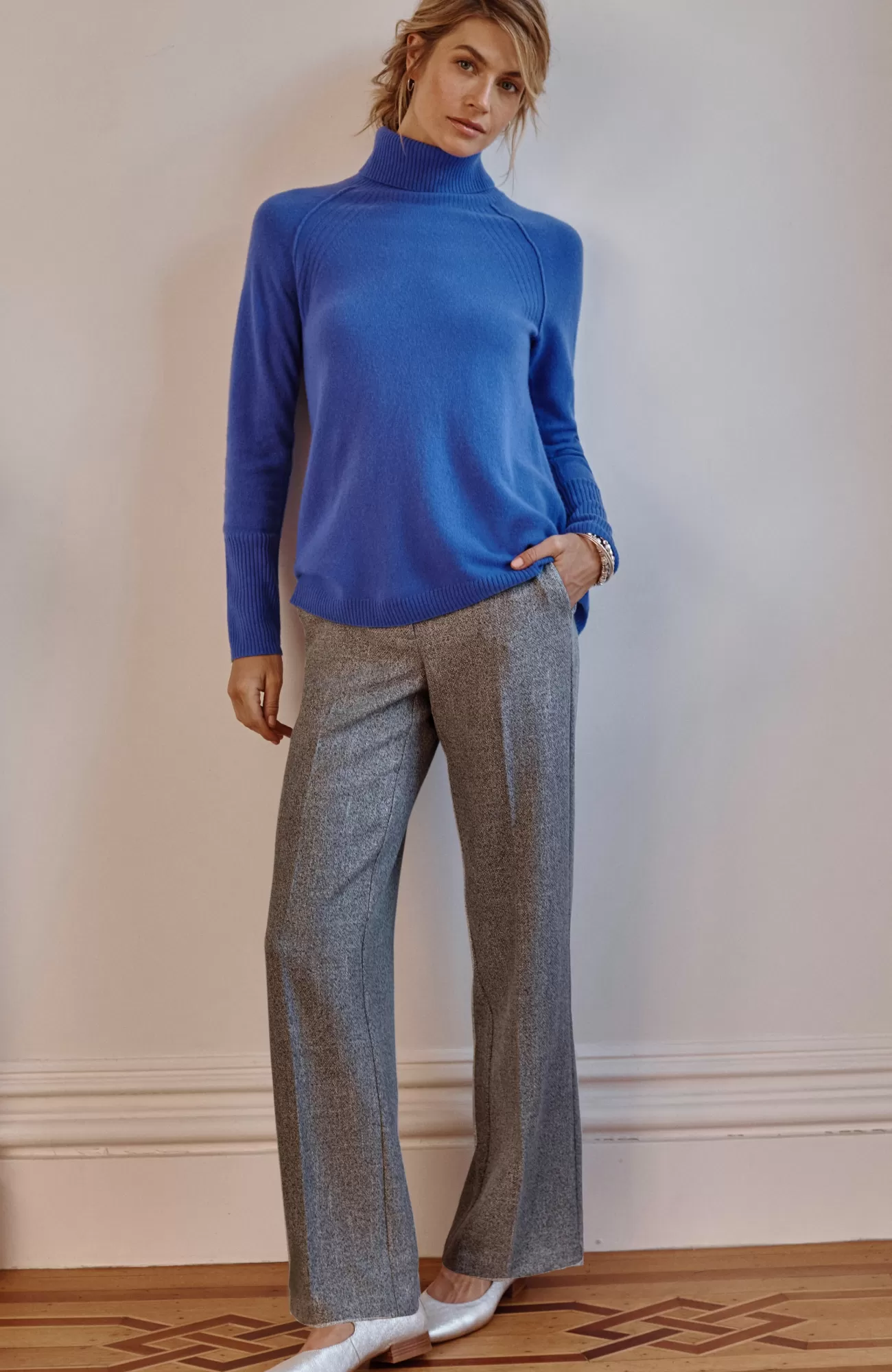 J.Jill Tweed Wide-Leg Trousers Black Multi Clearance