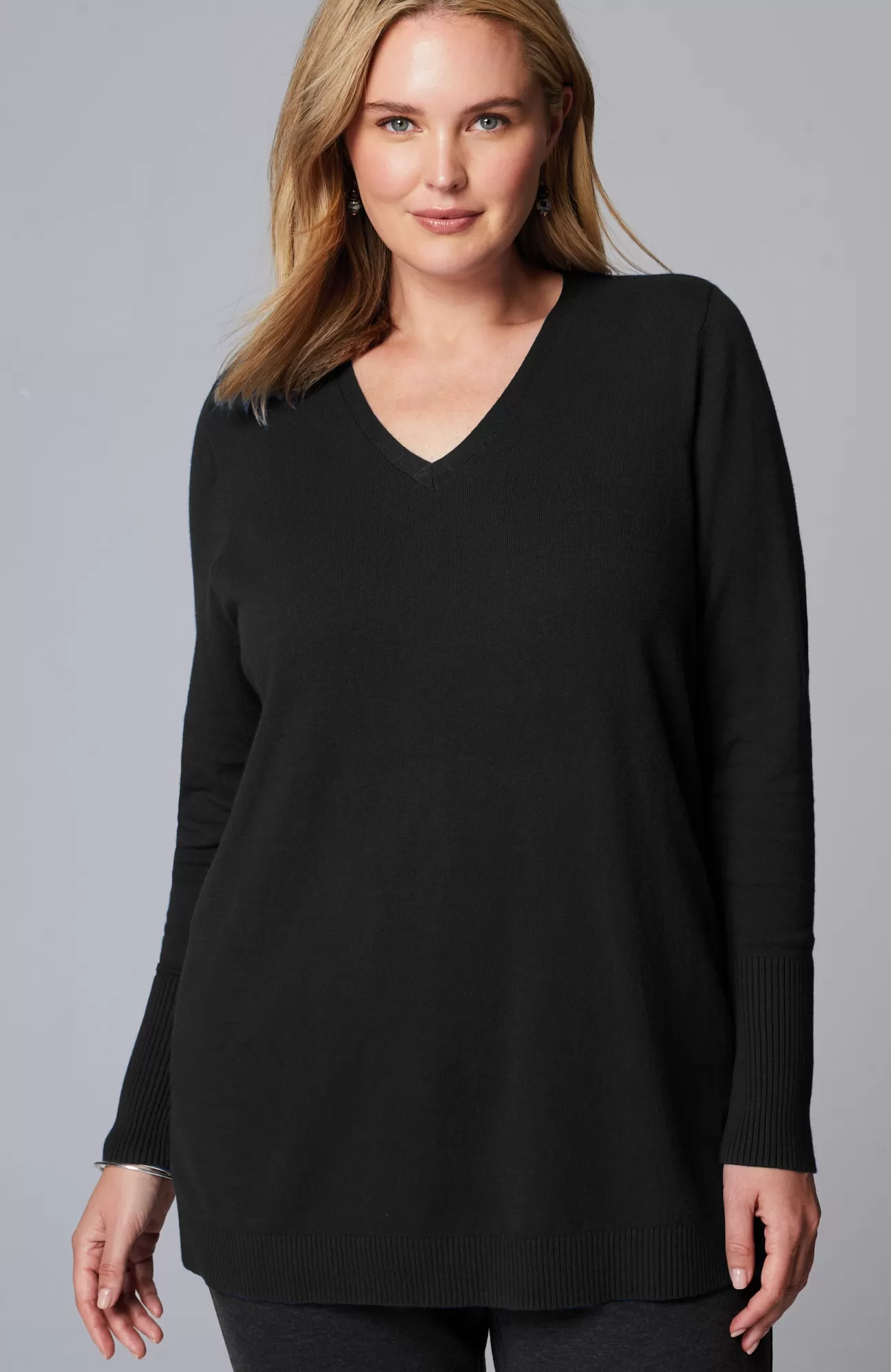 J.Jill V-Neck Sweater Tunic Tamarind Heather Discount