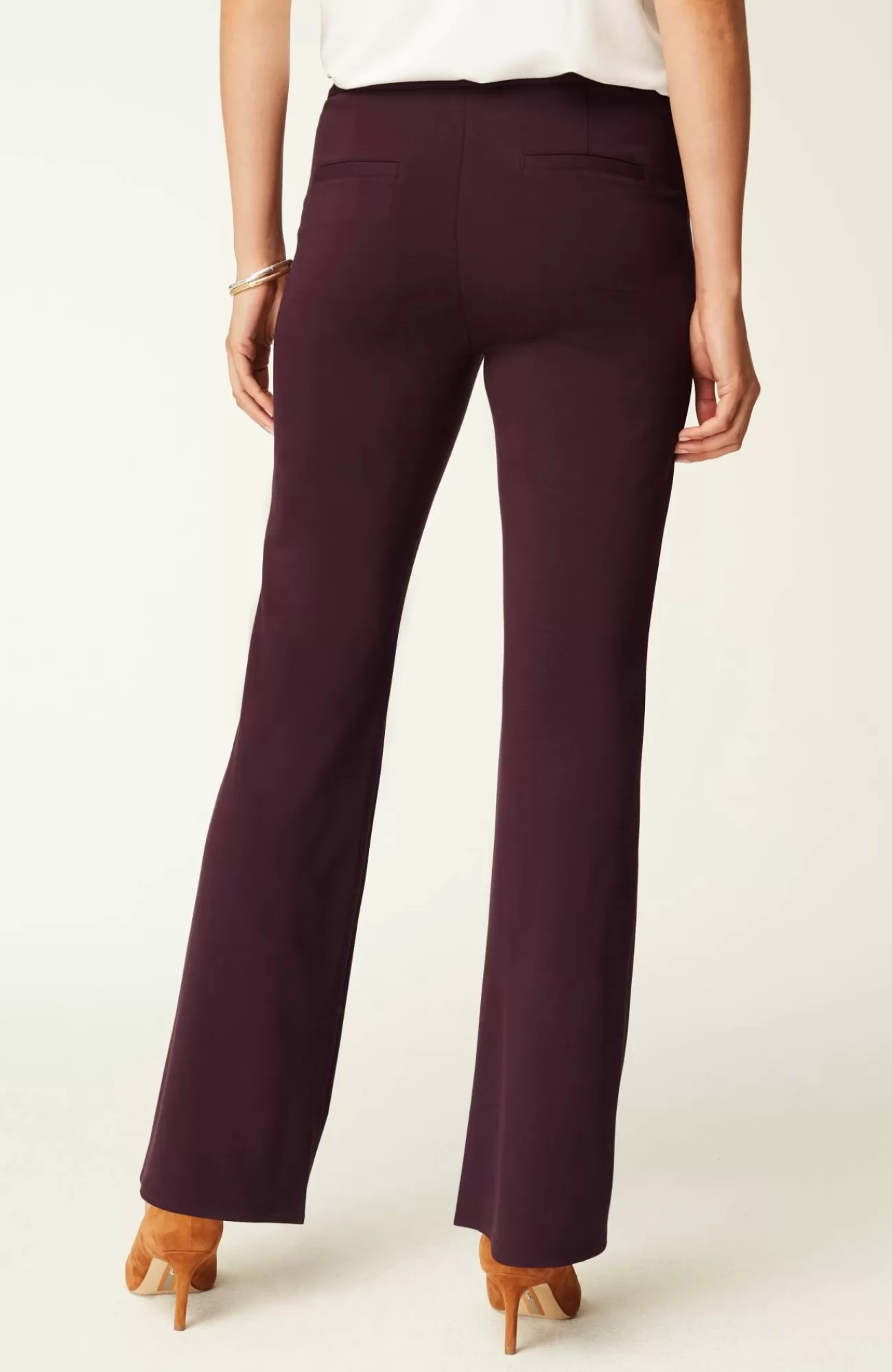 J.Jill Wearever Double-Face Jersey Boot-Cut Trousers Outlet