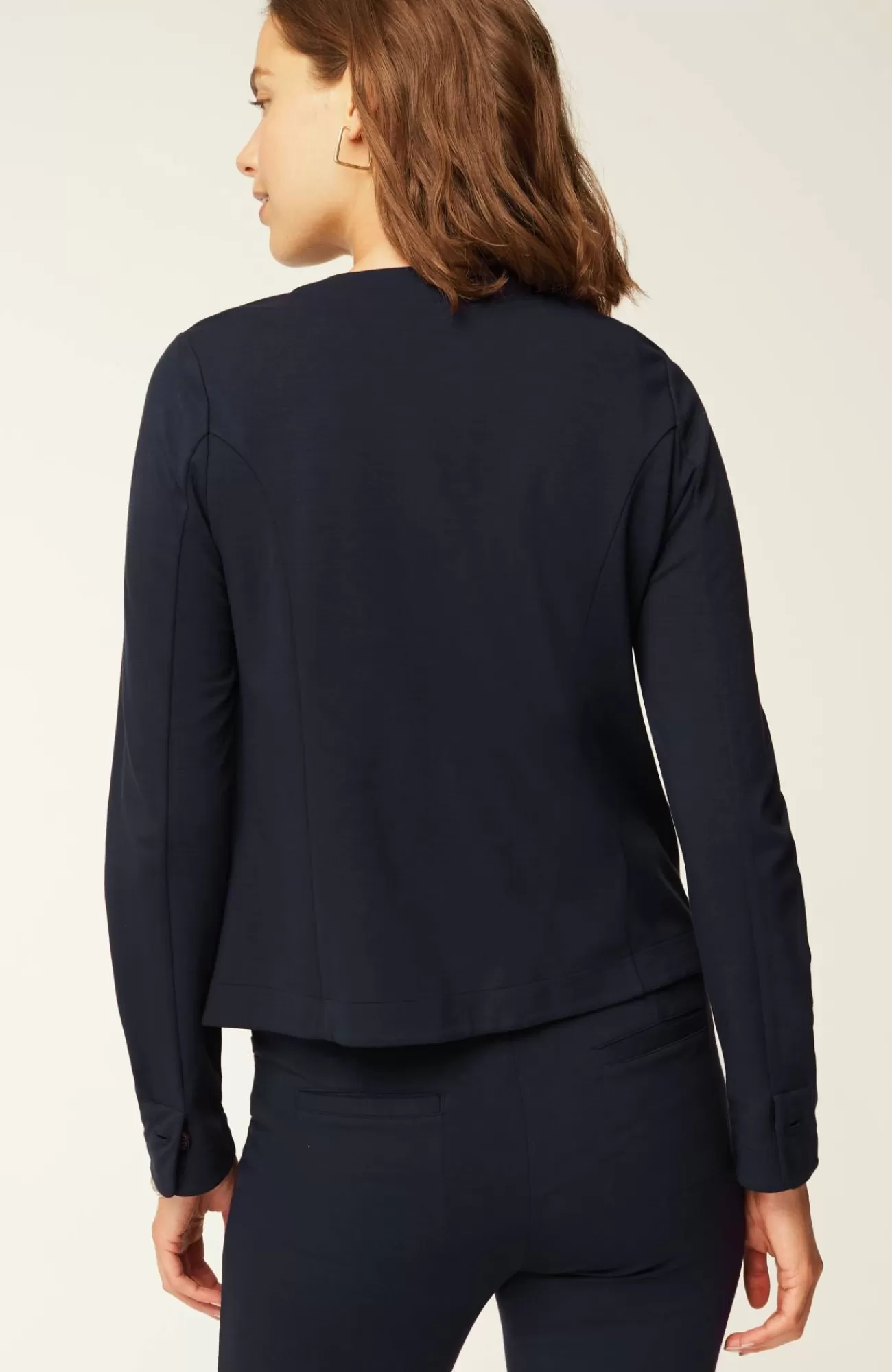 J.Jill Wearever Double-Face Jersey 3-Button Jacket Black Cherry Discount