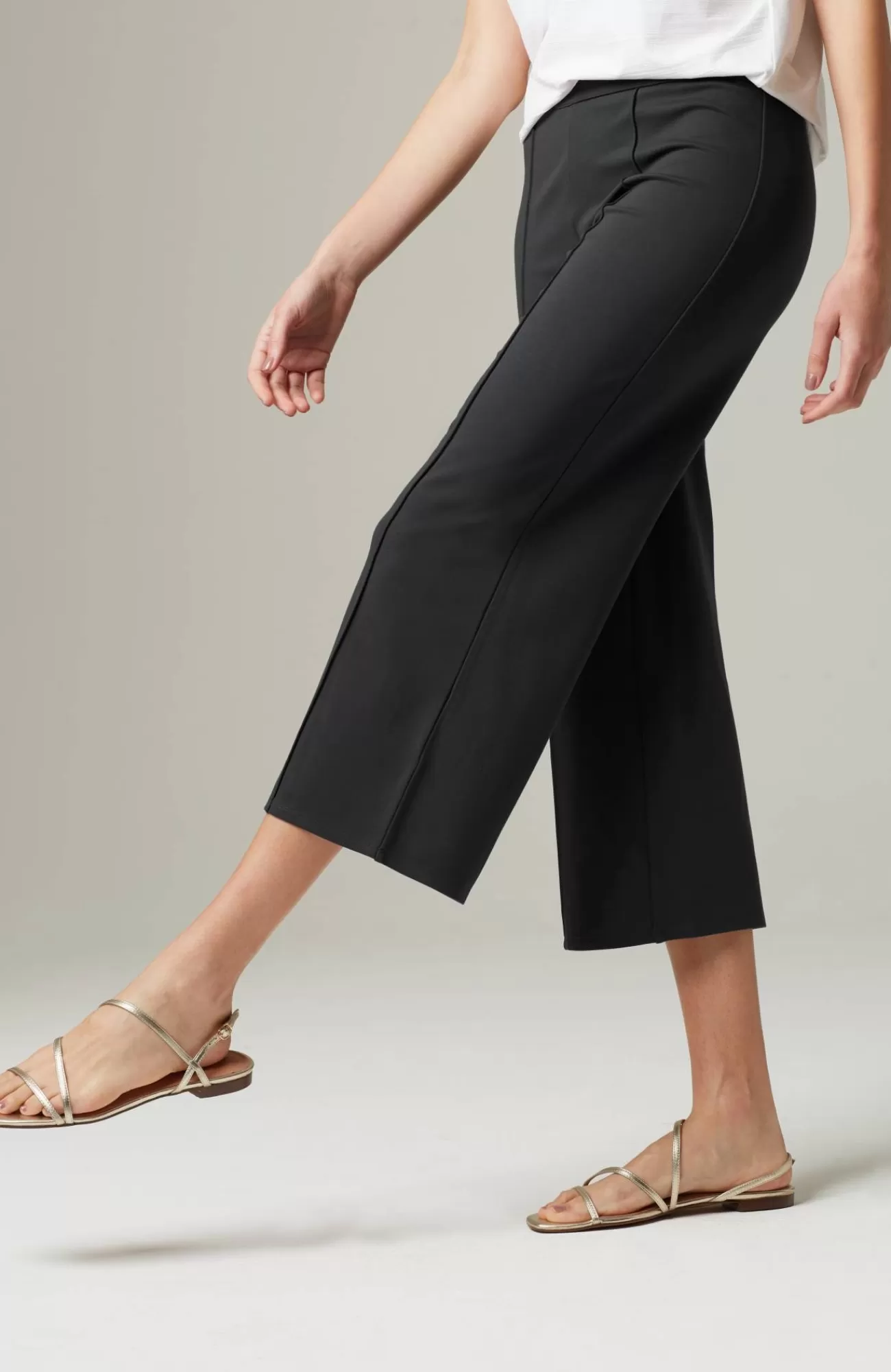 J.Jill Wearever Double-Face Jersey Pintucked Crops Cheap