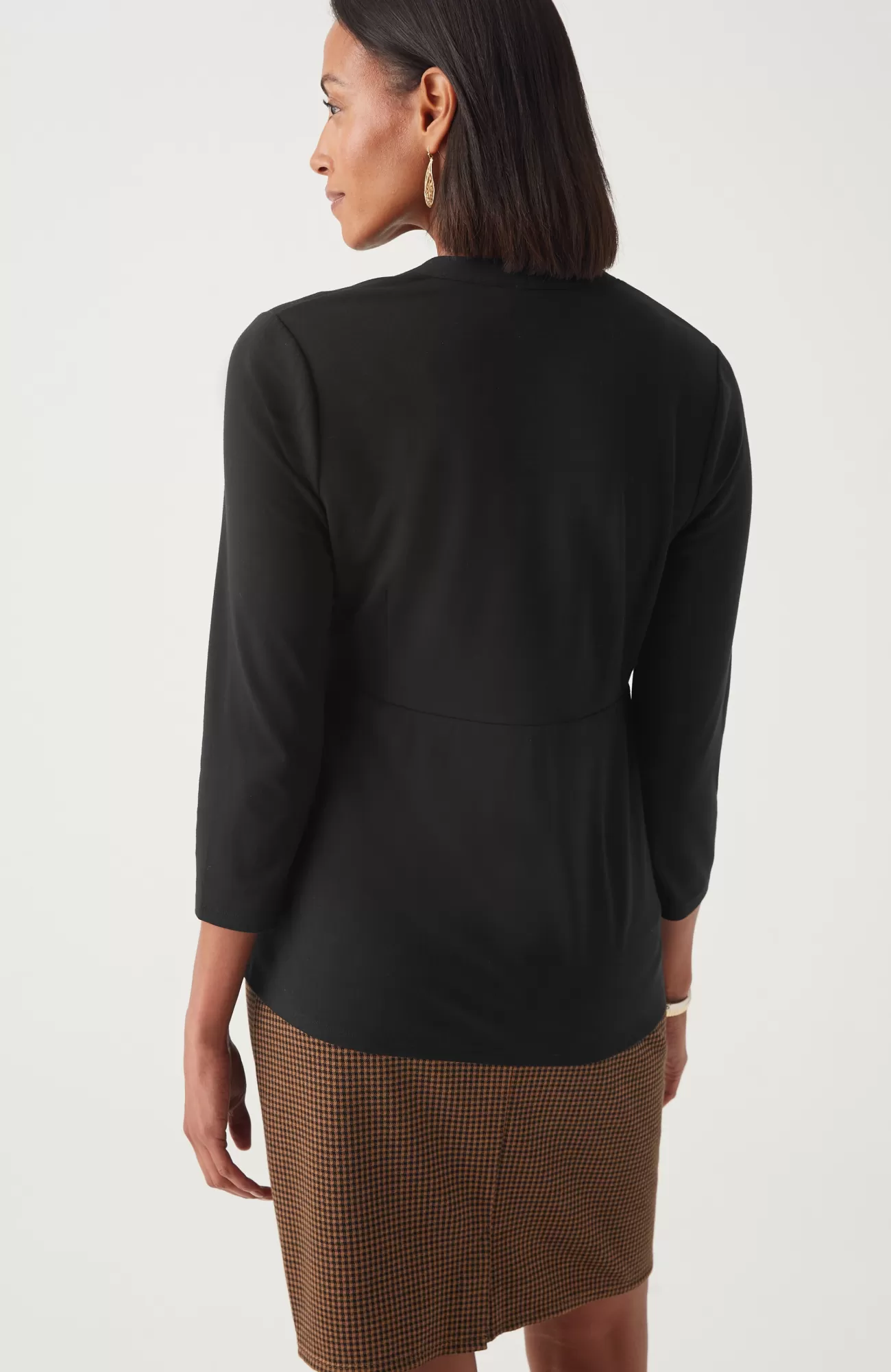 J.Jill Wearever Draped-Front Top Black Hot