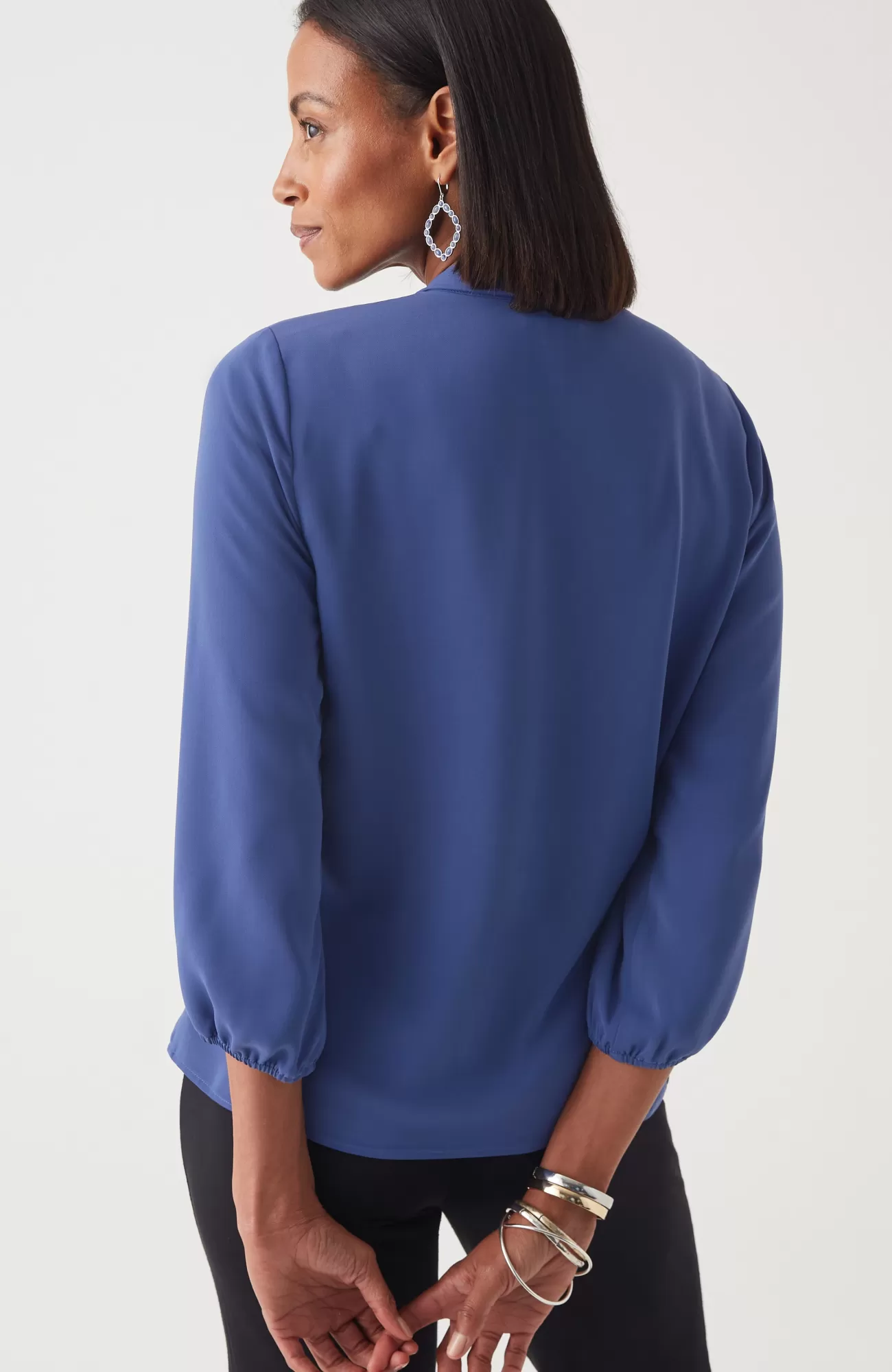 J.Jill Wearever Easy-Care 3/4-Sleeve Top Evening Sky Cheap