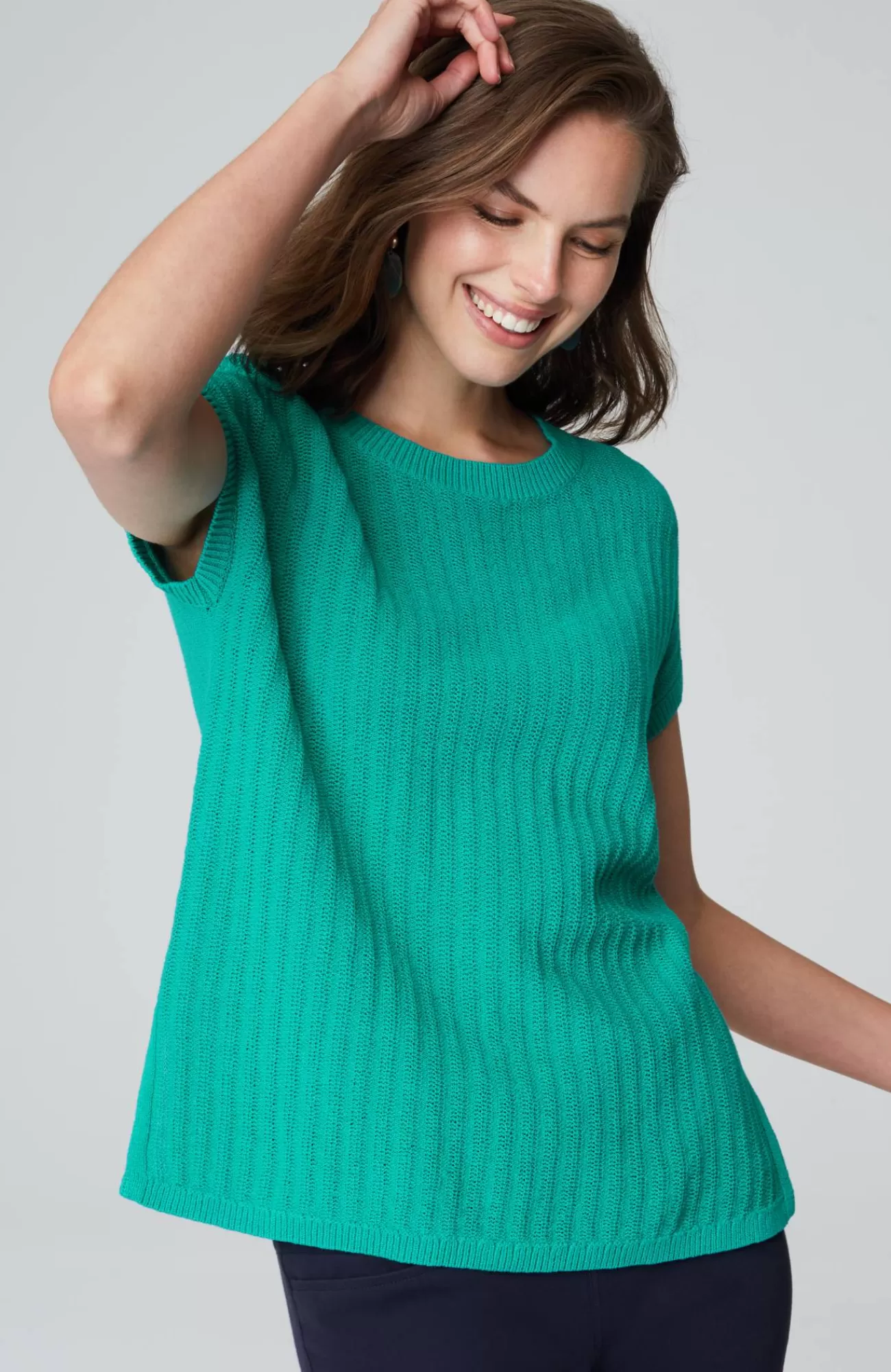 J.Jill Wearever Lightweight Textured Pullover Shop
