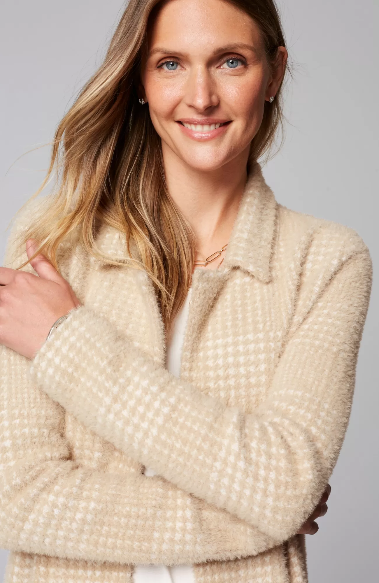 wearever_luxe_soft_plaid_sweaterjacket_3-1.webp J.Jill Wearever Luxe Soft Plaid Sweater-Jacket Cream/light Toffee Fashion