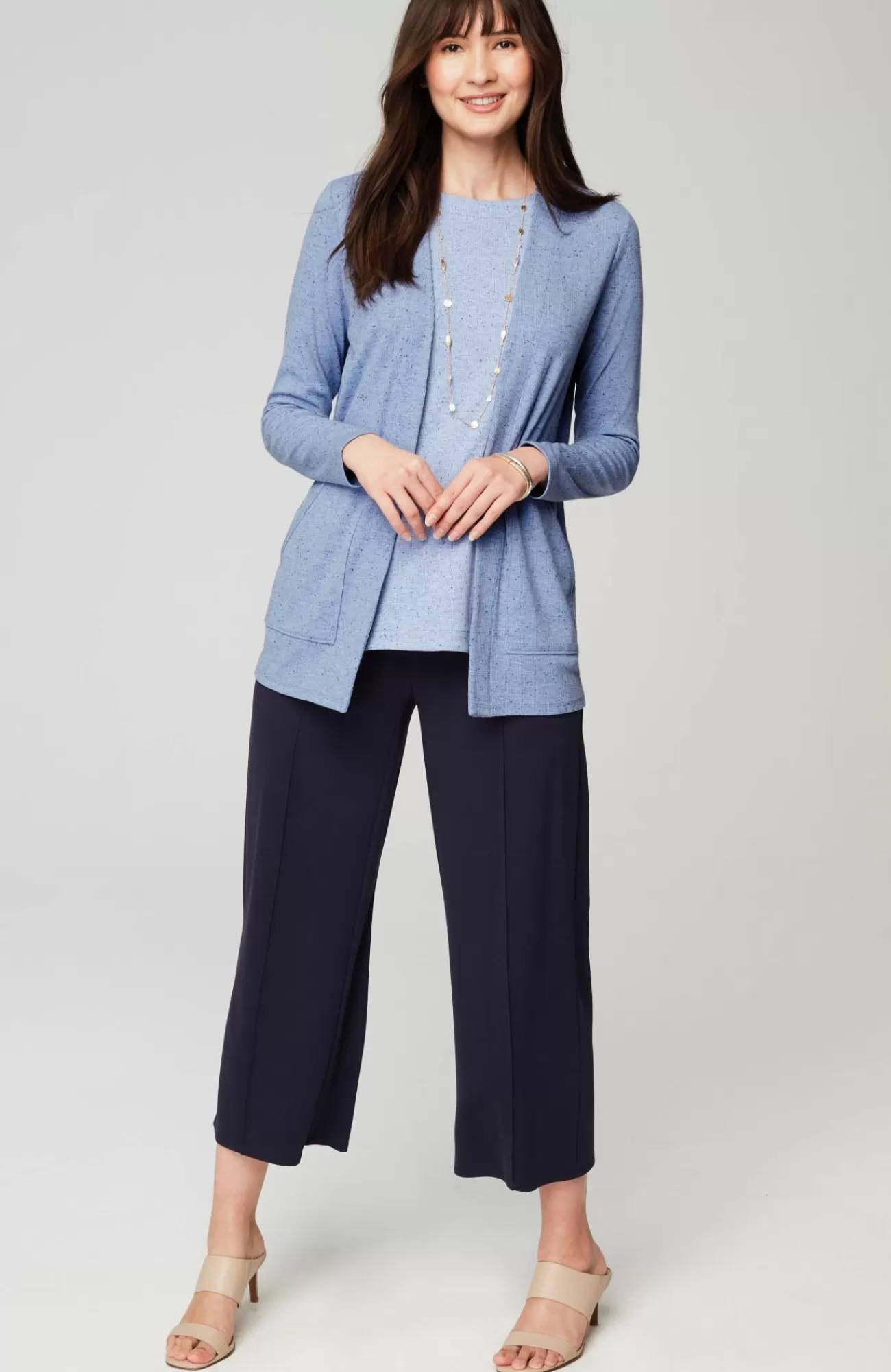 J.Jill Wearever Open-Front Marled Jacket Best