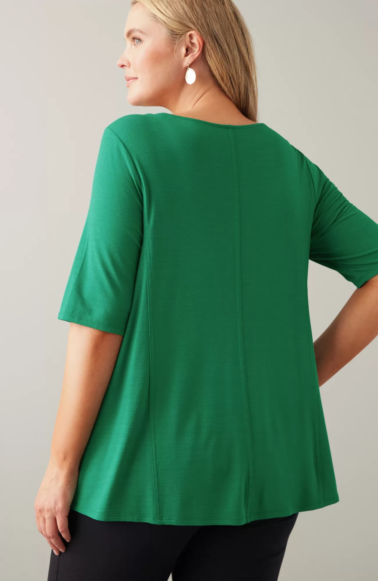 J.Jill Wearever Slub-Knit Elliptical-Hem Top Best Sale