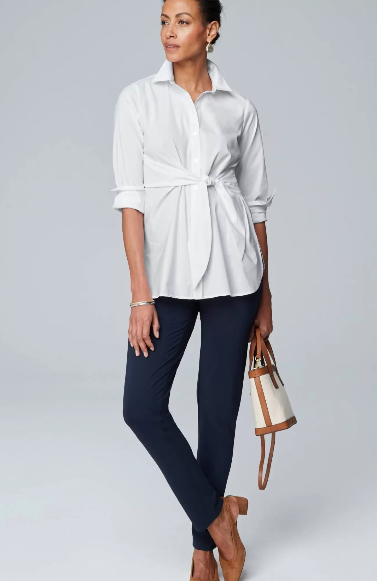 J.Jill Wearever Tie-Front Top White Best Sale