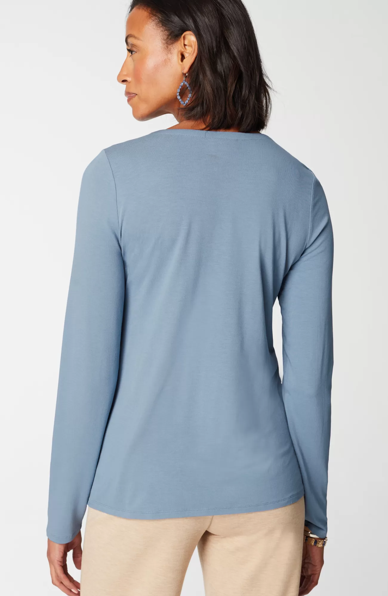 J.Jill Wearever Tie-Waist Top Moonlit Sky Cheap