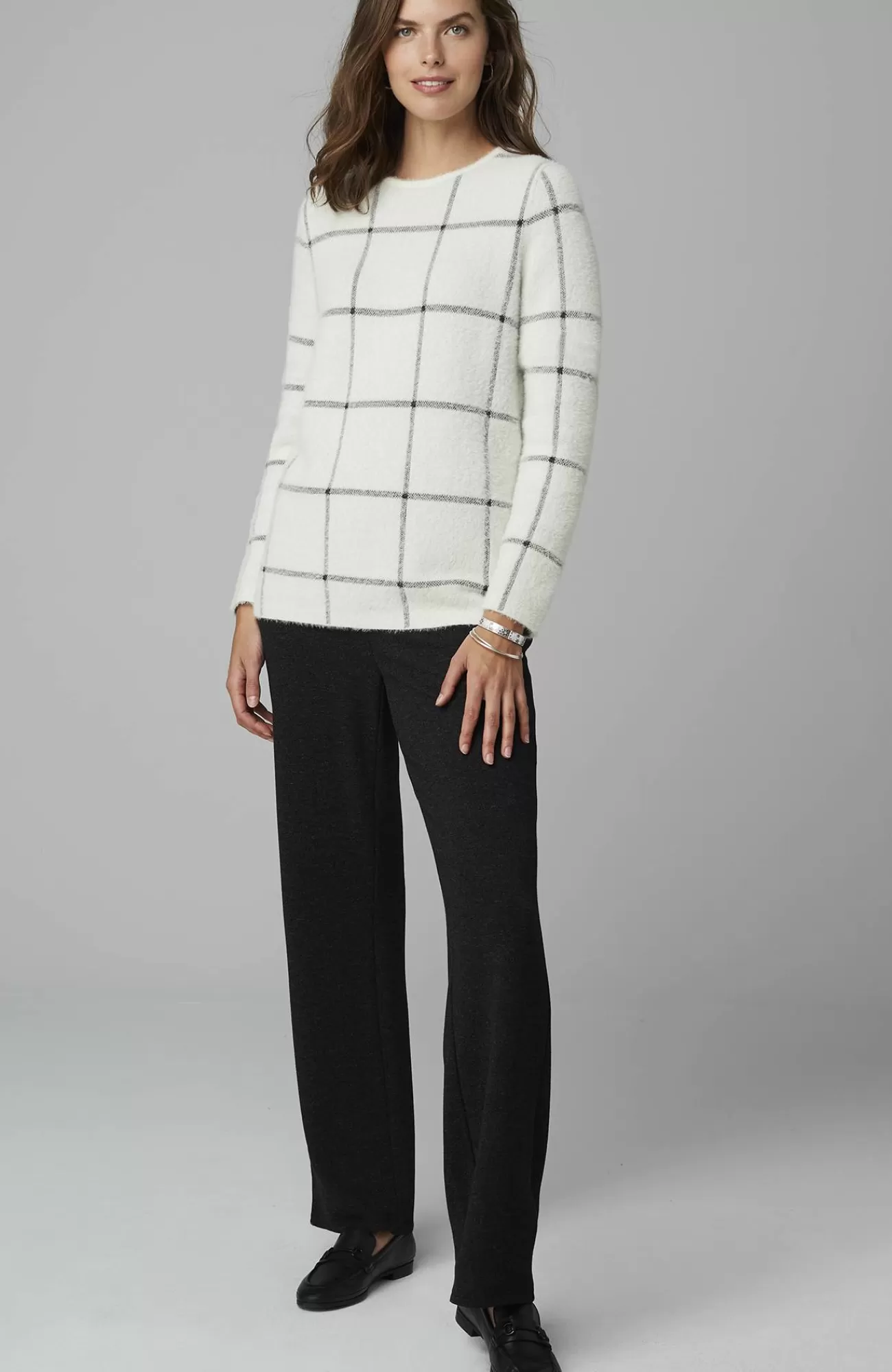 wearever_windowpane_removablesnood_sweater_2-1.webp J.Jill Wearever Windowpane Removable-Snood Sweater Cream/black Discount