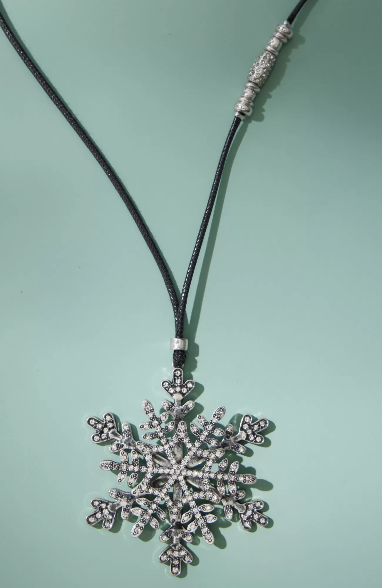 J.Jill Winter Snow Pendant Necklace Silvertone Flash Sale